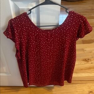 Papermoon Burgundy Polka Dot Blouse